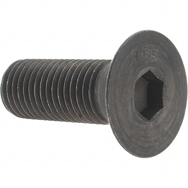 Value Collection - 7/8-9 UNC Hex Socket Drive, 82° Flat Screw - Alloy Steel, Black Oxide Finish, Fully Threaded, 2-1/2" OAL - Industrial Tool & Supply