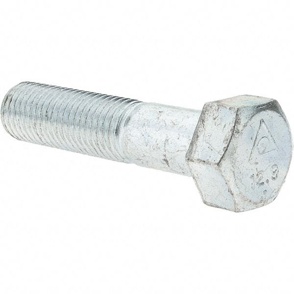 Value Collection - M16x2.00mm Metric Coarse, 70mm Length Under Head Hex Head Cap Screw - Partially Threaded, Grade 8.8 Steel, Zinc-Plated Finish, 24mm Hex - Industrial Tool & Supply