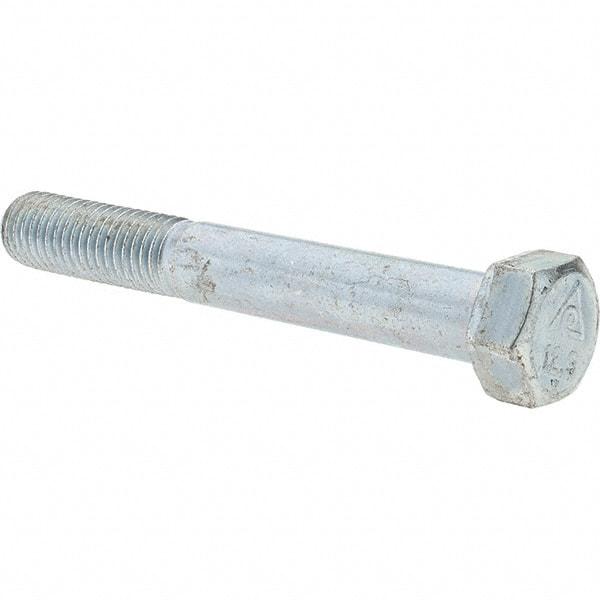 Value Collection - M12x1.75mm Metric Coarse, 90mm Length Under Head Hex Head Cap Screw - Partially Threaded, Grade 8.8 Steel, Zinc-Plated Finish, 19mm Hex - Industrial Tool & Supply