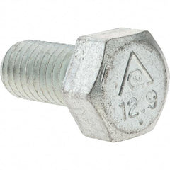 Value Collection - M10x1.50mm Metric Coarse, 20mm Length Under Head Hex Head Cap Screw - Fully Threaded, Grade 8.8 Steel, Zinc-Plated Finish, 17mm Hex - Industrial Tool & Supply