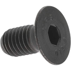 Value Collection - M10x1.50 Metric Coarse Hex Socket Drive, 90° Flat Screw - Grade 12.9 Alloy Steel, Black Oxide Finish, Fully Threaded, 20mm OAL - Industrial Tool & Supply
