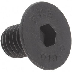 Value Collection - M10x1.50 Metric Coarse Hex Socket Drive, 90° Flat Screw - Grade 12.9 Alloy Steel, Black Oxide Finish, Fully Threaded, 16mm OAL - Industrial Tool & Supply