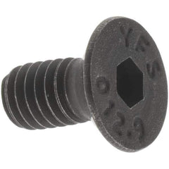 Value Collection - M4x0.70 Metric Coarse Hex Socket Drive, 90° Flat Screw - Grade 12.9 Alloy Steel, Black Oxide Finish, Fully Threaded, 8mm OAL - Industrial Tool & Supply