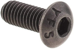 Value Collection - #10-32 UNF Hex Socket Drive, Button Screw - Alloy Steel, Black Oxide Finish, Fully Threaded, 1/2" Length Under Head - Industrial Tool & Supply