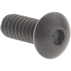Value Collection - #4-40 UNC Hex Socket Drive, Button Screw - Alloy Steel, Black Oxide Finish, Fully Threaded, 5/16" OAL - Industrial Tool & Supply
