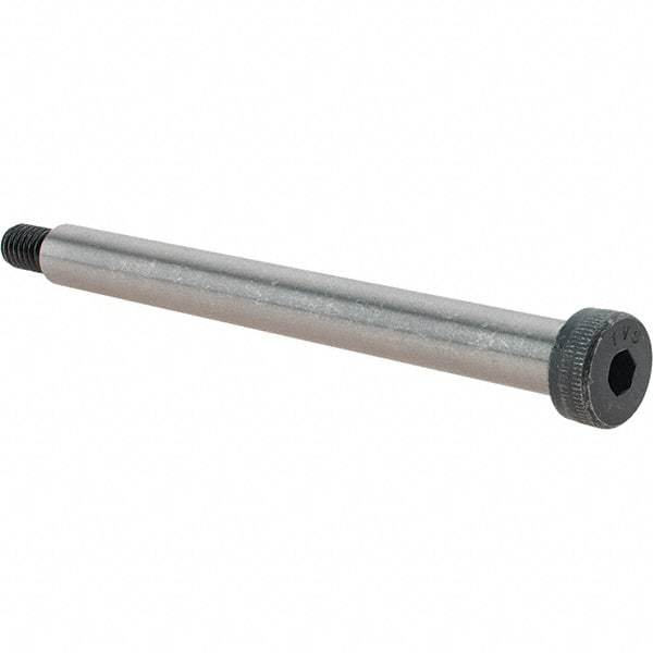 Value Collection - 1/2" Shoulder Diam x 5" Shoulder Length, 3/8-16 UNC, Hex Socket Shoulder Screw - 8 Alloy Steel, Uncoated, 0.729 to 3/4" Head Diam - Industrial Tool & Supply