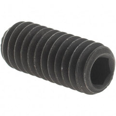 Value Collection - 5/16-18 UNC, 3/4" OAL, Knurled Cup Point Set Screw - Grade 8 Alloy Steel, 5/32" Key - Industrial Tool & Supply