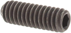 Value Collection - 1/4-20 UNC, 3/4" OAL, Knurled Cup Point Set Screw - Grade 8 Alloy Steel, 1/8" Key - Industrial Tool & Supply