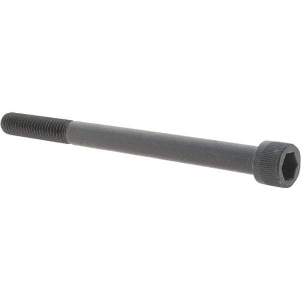 Value Collection - 3/8-16 UNC Hex Socket Drive, Socket Cap Screw - Alloy Steel, Black Oxide Finish, Fully Threaded, 5" Length Under Head - Industrial Tool & Supply