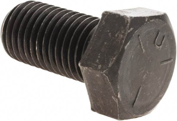 Value Collection - 1-8 UNC, 2" Length Under Head Hex Head Cap Screw - Fully Threaded, Grade 5 Steel, Uncoated, 1-1/2" Hex - Industrial Tool & Supply