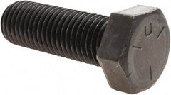 Value Collection - 1-8 UNC, 3" Length Under Head Hex Head Cap Screw - Partially Threaded, Grade 5 Steel, Uncoated, 1-1/2" Hex - Industrial Tool & Supply