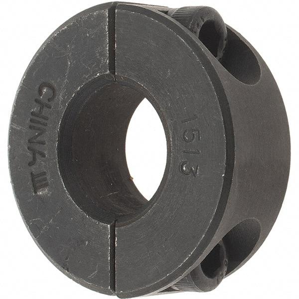 Value Collection - 15mm Bore, Steel, Two Piece Shaft Collar - 1-3/8" Outside Diam - Industrial Tool & Supply