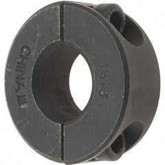 Value Collection - 15mm Bore, Steel, Two Piece Shaft Collar - 1-3/8" Outside Diam - Industrial Tool & Supply