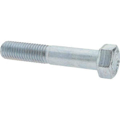 Value Collection - 5/8-11 UNC, 3-1/2" Length Under Head Hex Head Cap Screw - Partially Threaded, Grade 8 Alloy Steel, Zinc-Plated Finish, 15/16" Hex - Industrial Tool & Supply