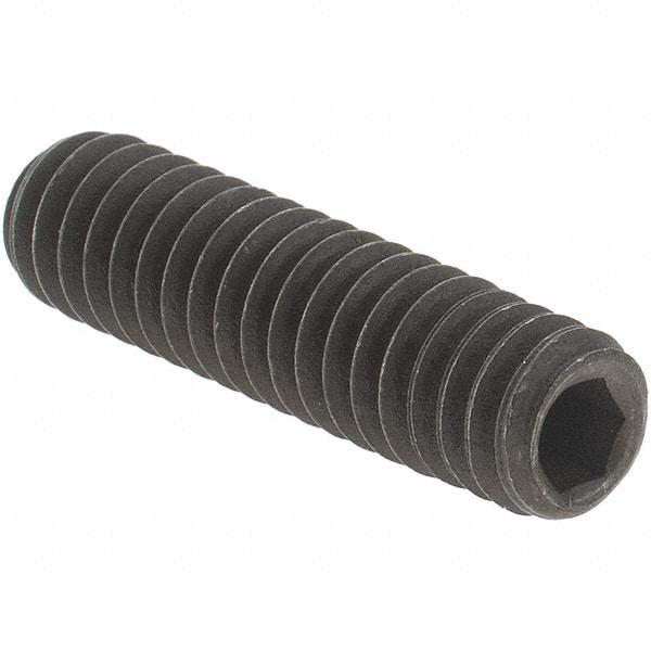 Value Collection - 1/4-20 UNC, 1" OAL, Cup Point Set Screw - Grade 8 Alloy Steel, 1/8" Key - Industrial Tool & Supply