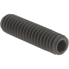Value Collection - 1/4-20 UNC, 1" OAL, Cup Point Set Screw - Grade 8 Alloy Steel, 1/8" Key - Industrial Tool & Supply