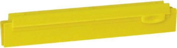 Vikan - 10" Rubber Blade Squeegee Refill - Double Edge, Yellow, Plastic Holder - Industrial Tool & Supply