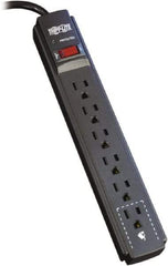Tripp-Lite - 6 Outlets, 120 VAC15 Amps, 6' Cord, Power Outlet Strip - Floor, Keyhole Mount, 5-15 NEMA Configuration, 1.23" Strip - Industrial Tool & Supply