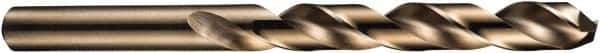 DORMER - 10mm 135° Cobalt Jobber Drill - Bright Finish, Right Hand Cut, Spiral Flute, Straight Shank, 133mm OAL - Industrial Tool & Supply