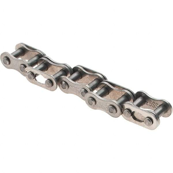Value Collection - ANSI 25, Roller Chain Connecting Link - For Use with Stainless Steel Single Strand Chain - Industrial Tool & Supply