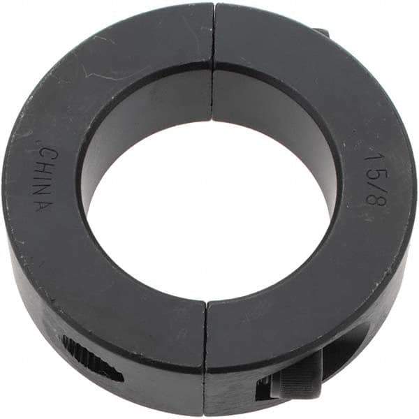 Value Collection - 1-5/8" Bore, Steel, Two Piece Shaft Collar - 2-5/8" Outside Diam, 11/16" Wide - Industrial Tool & Supply