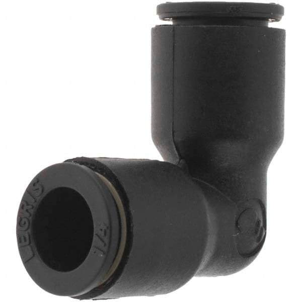 Parker - 1/4" Outside Diam, 1/4 Thread, Push-to-Connect Union Elbow - Industrial Tool & Supply