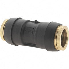 Parker - 5/8" Outside Diam, Brass Push-to-Connect Tube Union - 250 Max psi, Tube to Tube Connection - Industrial Tool & Supply