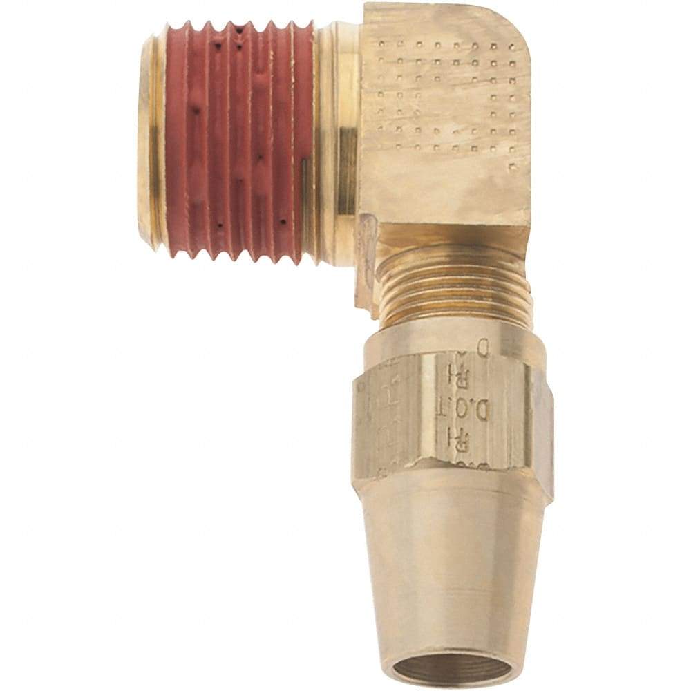 Parker - 3/8" OD, Brass Male Elbow - 400 Max Working psi, - Industrial Tool & Supply