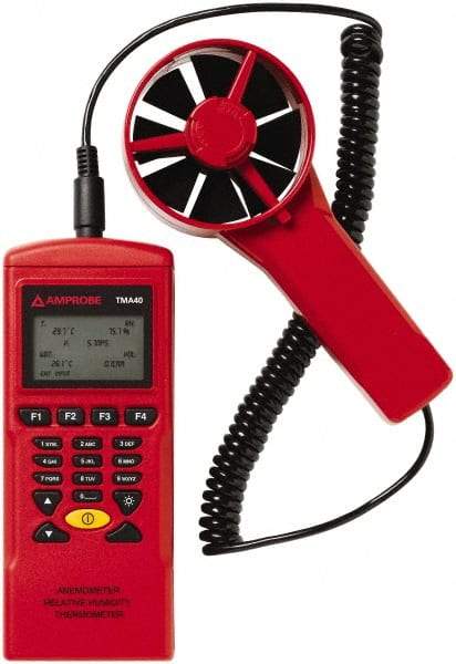 Amprobe - 0.4 to 32 m/Sec Air Anemometer - 158°F Max - Industrial Tool & Supply