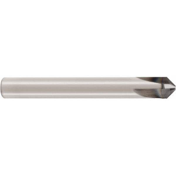 Seco - 8mm Diam 4 Flute Single End Solid Carbide Chamfer Mill - Industrial Tool & Supply