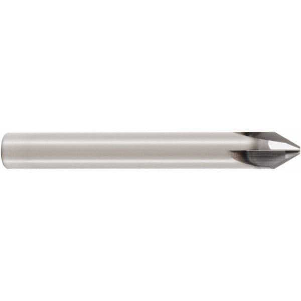 Seco - 8mm Diam 4 Flute Single End Solid Carbide Chamfer Mill - Industrial Tool & Supply