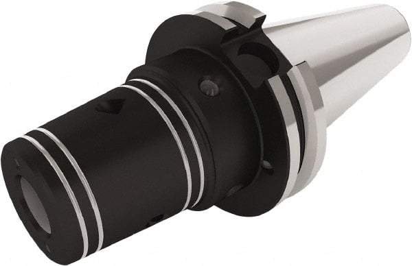 Seco - 12.7mm Hole Diam, CAT40 Taper Shank Shrink Fit Tool Holder & Adapter - 63.5mm Projection, 27mm Nose Diam, 47.5mm Clamping Depth, Through Coolant - Exact Industrial Supply