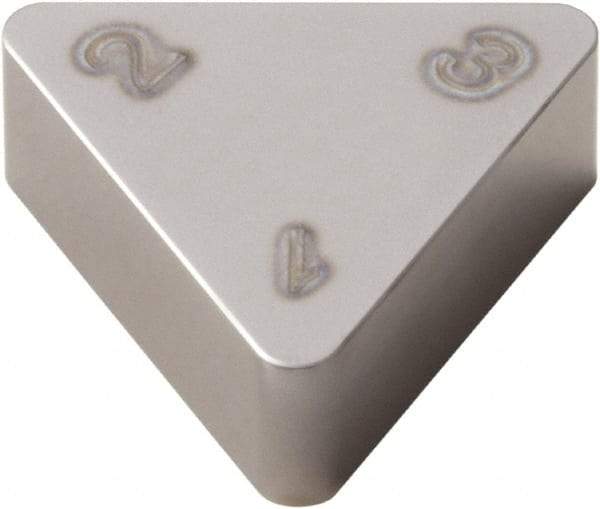 Seco - TNGN223 Grade CBN010 PCBN Turning Insert - Uncoated, 60° Triangle, 1/4" Inscr Circle, 1/8" Thick, 3/64" Corner Radius - Industrial Tool & Supply