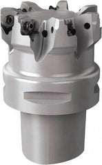 Seco - 66mm Cut Diam, 7.5mm Max Depth of Cut, 60mm OAL, Indexable Square Shoulder End Mill - C6 Modular Connection, 90° Lead Angle, Series Square 6 - Industrial Tool & Supply