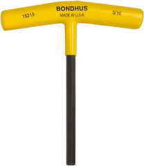 Bondhus - 5/16" Hex, T-Handle Cushion Grip, Hex Key - 6" OAL, Protanium High Torque Steel, Inch System of Measurement - Industrial Tool & Supply