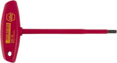 Wiha - 4mm Hex, T-Handle, Insulated Hex Key - 176mm OAL, Chrome Vanadium Molybdenum, Metric System of Measurement - Industrial Tool & Supply