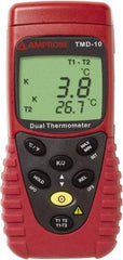Amprobe - -328 to 2,498°F Temperature Recorder - 5 digit LCD Display, K Thermocouple Sensor, 9V Battery Power - Industrial Tool & Supply