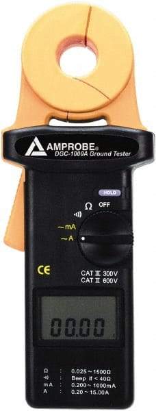 Amprobe - LCD Display Earth Ground Resistance Tester - Battery - Industrial Tool & Supply