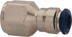 Value Collection - 5/32" Outside Diam, 1/4 NPTF, Nickel Plated Brass Push-to-Connect Tube Female Connector - 250 Max psi, Tube to Female NPT Connection, Buna O-Ring - Industrial Tool & Supply