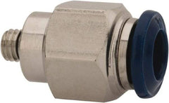 Value Collection - 5/32" Outside Diam, 10-32 Universal, Nickel Plated Brass Push-to-Connect Tube Male Connector - 250 Max psi, Tube to Universal Thread Connection, Buna O-Ring - Industrial Tool & Supply