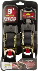 Erickson Manufacturing - 9' Long x 1" Wide, 1,200 Lb Basket Capacity, Polyester Web Sling - Black - Industrial Tool & Supply