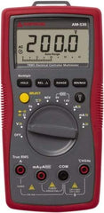 Amprobe - 4018651, CAT III, 600 VAC/VDC, Digital Average Responding Multimeter - 40 mOhm, Measures Voltage, Capacitance, Current, Frequency, Resistance, Temperature - Industrial Tool & Supply