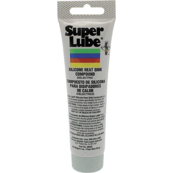 Synco Chemical - 3 oz Tube Silicone Heat-Transfer Grease - White, 450°F Max Temp, - Industrial Tool & Supply