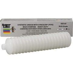Synco Chemical - 450 mL Cartridge Synthetic Grease Cartridge - Translucent White, Food Grade, 450°F Max Temp, NLGIG 2, - Industrial Tool & Supply