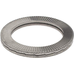 Value Collection - 1", 1.548" OD, Uncoated, Stainless Steel Wedge Lock Washer - Grade 316L, 1.092 to 1.108" ID - Industrial Tool & Supply