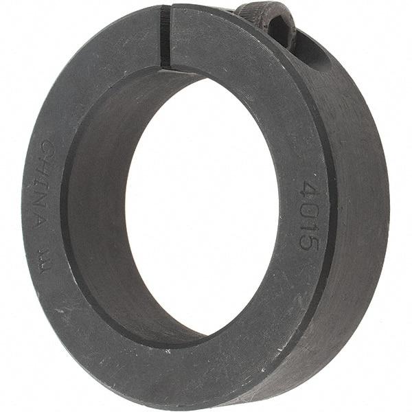 Value Collection - 40mm Bore, Steel, One Piece Clamp Collar - 2-3/8" Outside Diam - Industrial Tool & Supply