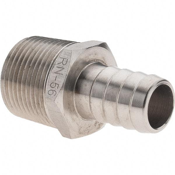 Value Collection - 3/4 MNPT Thread Barb x NPT Hose Insert - 5/8" ID Hose, Stainless Steel - Industrial Tool & Supply