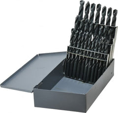 Chicago-Latrobe - 135° Point, Oxide Finish, High Speed Steel Jobber Length Drill Bit Set - Industrial Tool & Supply