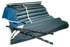 Chicago-Latrobe - 1/8 to 1/2", 118° Point, Oxide Finish, High Speed Steel Taper Length Drill Bit Set - Industrial Tool & Supply