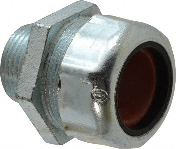 Thomas & Betts - 0.88 to 1.065" Cable Capacity, Liquidtight, Straight Strain Relief Cord Grip - 1 NPT Thread, 2-3/8" Long, Iron - Industrial Tool & Supply